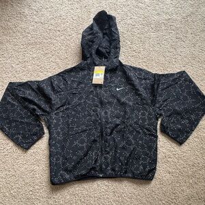 Nike Women's Black Reflect Dri-Fit Running Hooded Jacket FB5321-010 Size Small